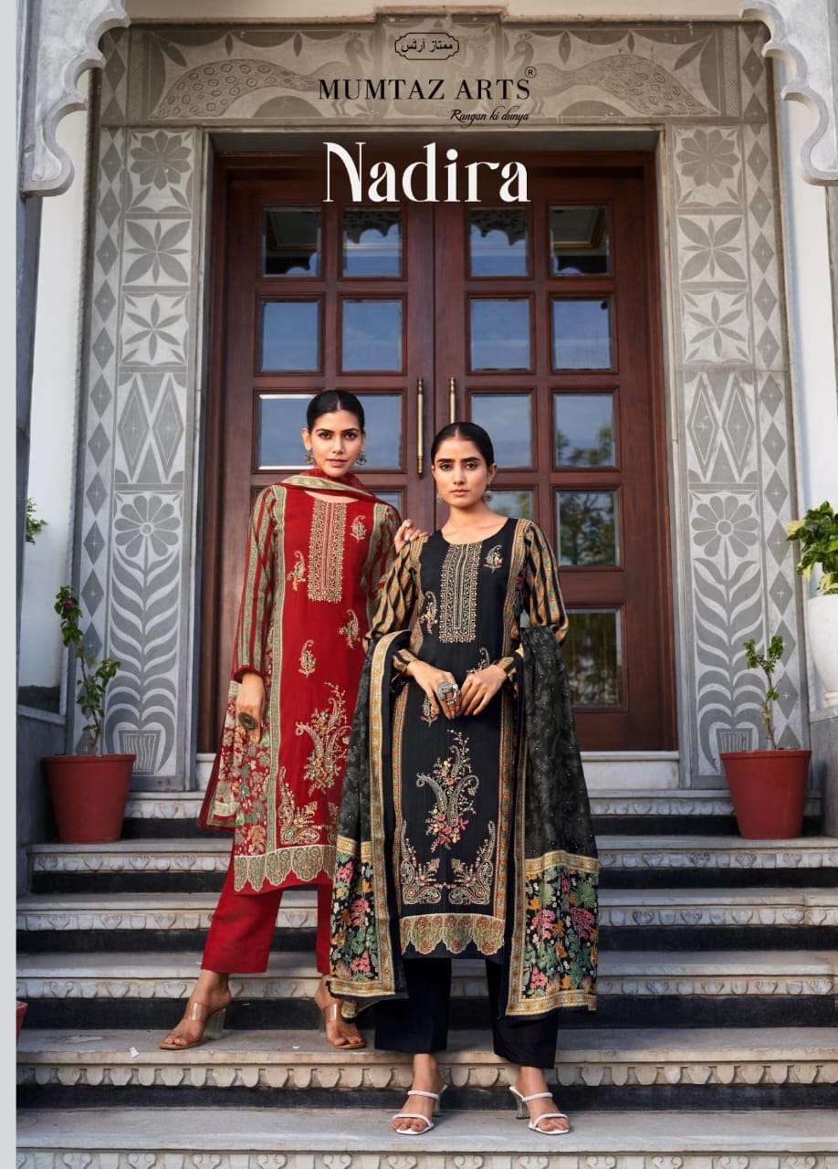 MUMTAZ ARTS NADIRA 1901 TO 1904 SERIES PURE MODAL SILK PRINTED PAKISTANI DRESSES-00201