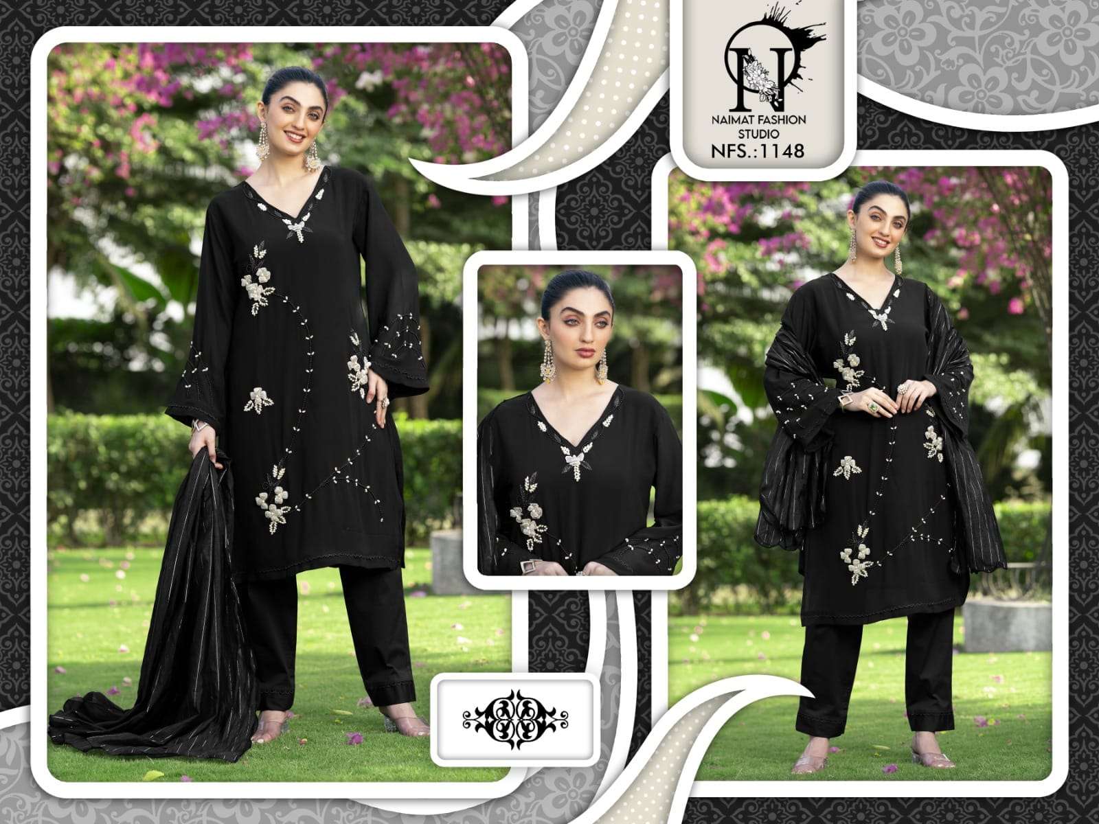 NAIMAT FASHION NFS-1148 PURE GEORGETTE PRINTED DRESSES-00088