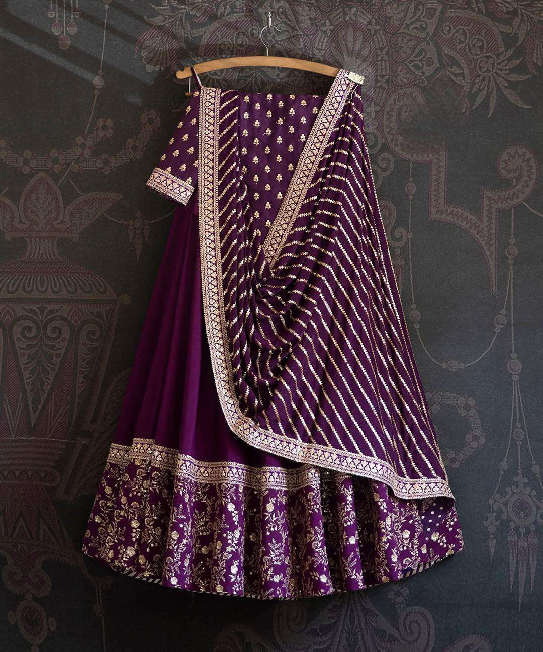 NAVAY VOL-34 BY ASLIWHOLESALE DESIGNER PURE VICHITRA SILK EMBROIDERY LEHENGAS-00294