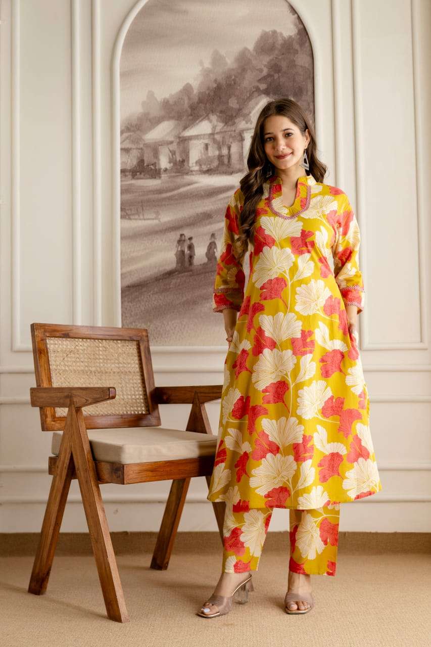 NEETI VOL-23 BY ASLIWHOLESALE DESIGNER PURE COTTON PRINTED CO-ORD SET-00239 