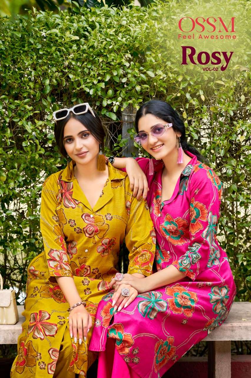 OSSM ROSY VOL-02 1001 TO 1006 SERIES PURE VISCOSE PRINTED CO-ORD SET-00140