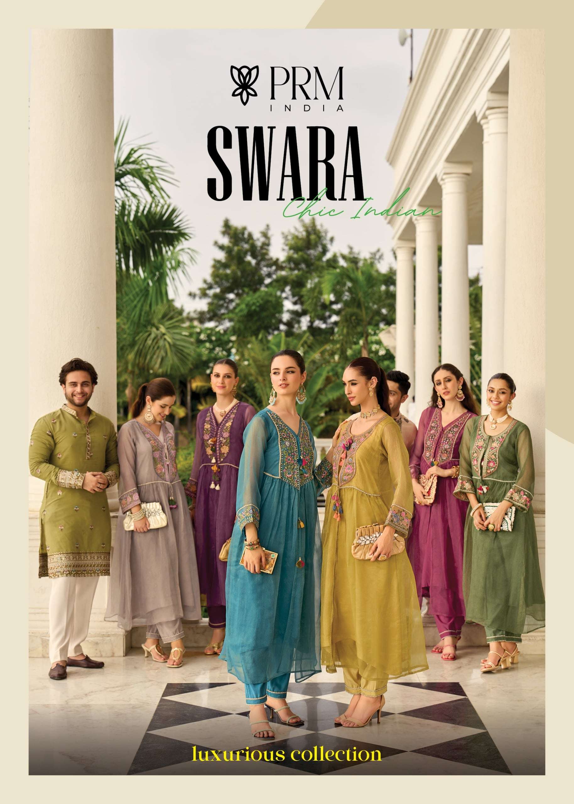 PRM TTRENDZ SWARA 5101 TO 5106 SERIES PURE ORGANZA EMBROIDERY DRESSES-00028