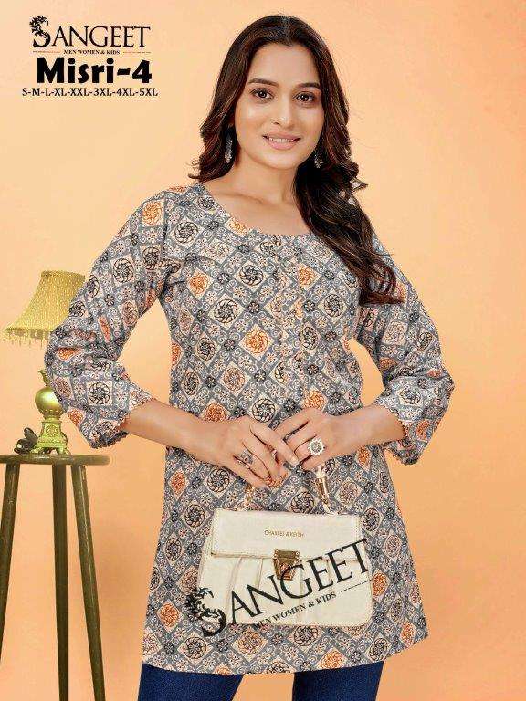 SANGEET MISRI-4 1001 TO 1004 SERIES PURE COTTON PRINTED TOP-00305