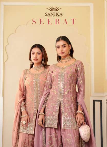SANIKA FASHION SEERAT PURE CHINON SILK EMBROIDERY DRESSES-00028