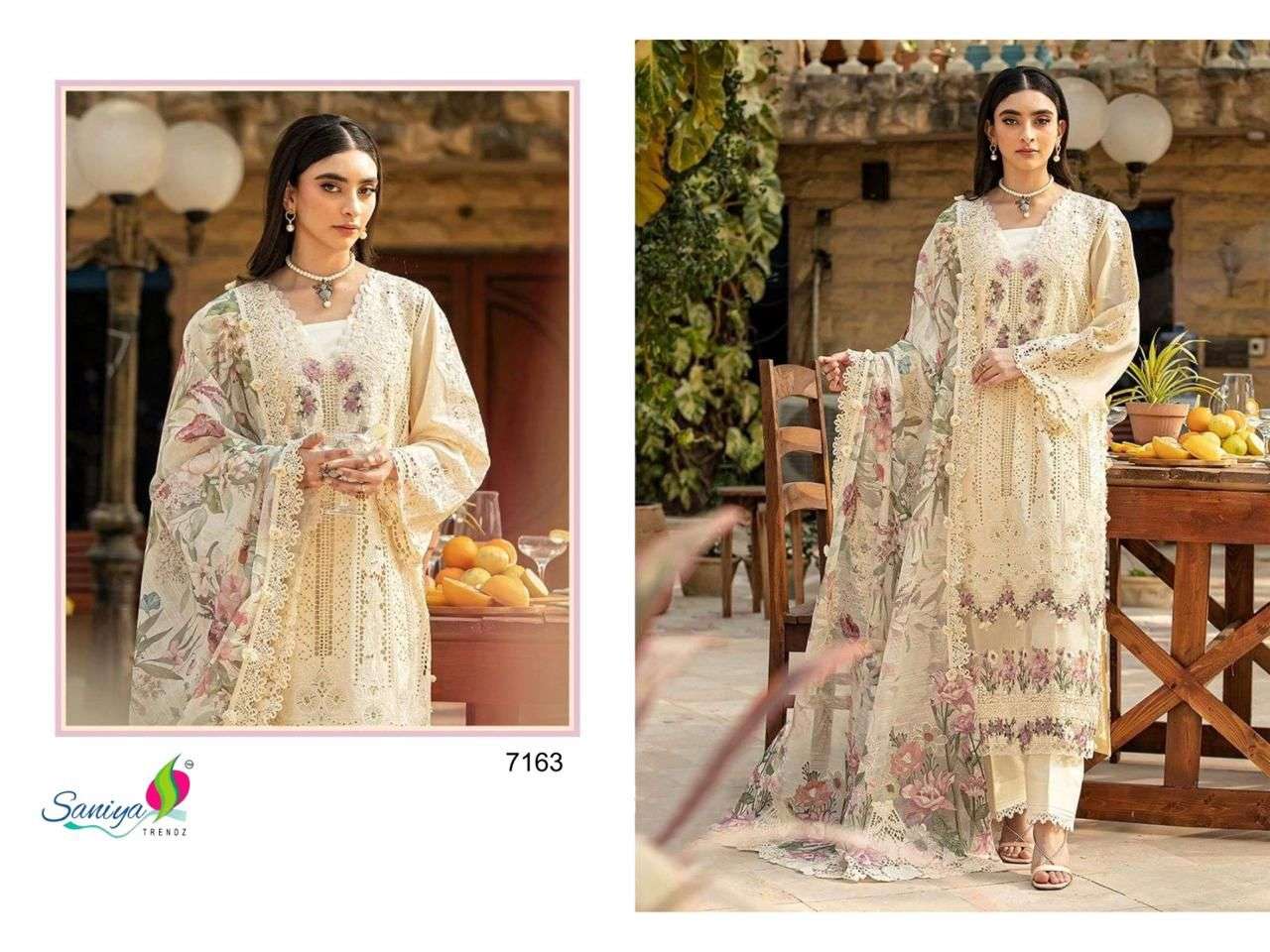 SANIYA TRENDZ 7165 SERIES PURE COTTON EMBROIDERY PAKISTANI DRESS-00201