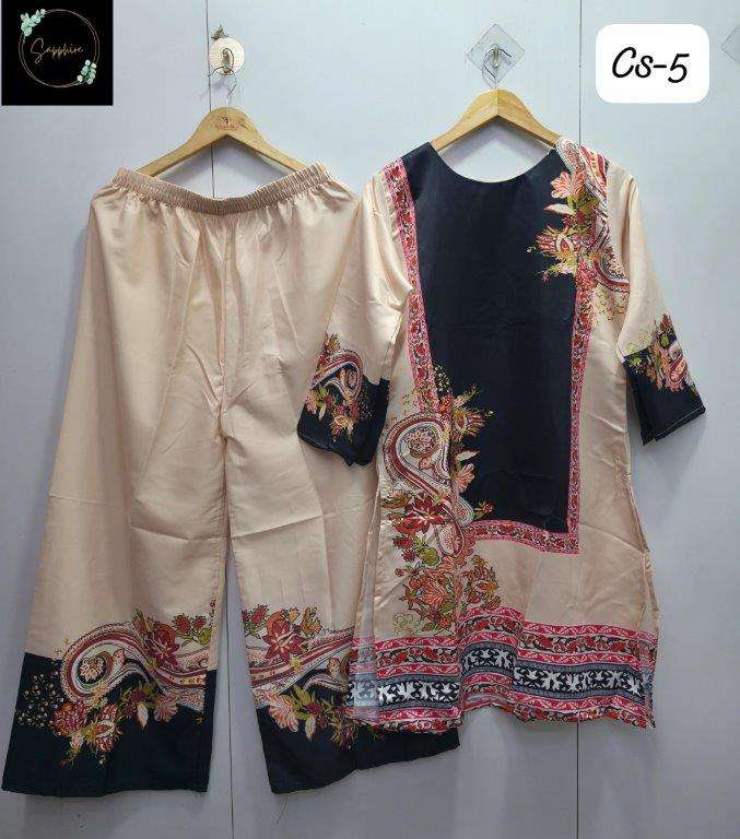 SAPPHIRE CO-ORD SET VOL-5  PURE SATIN PRINTED CO-ORD SET-00272