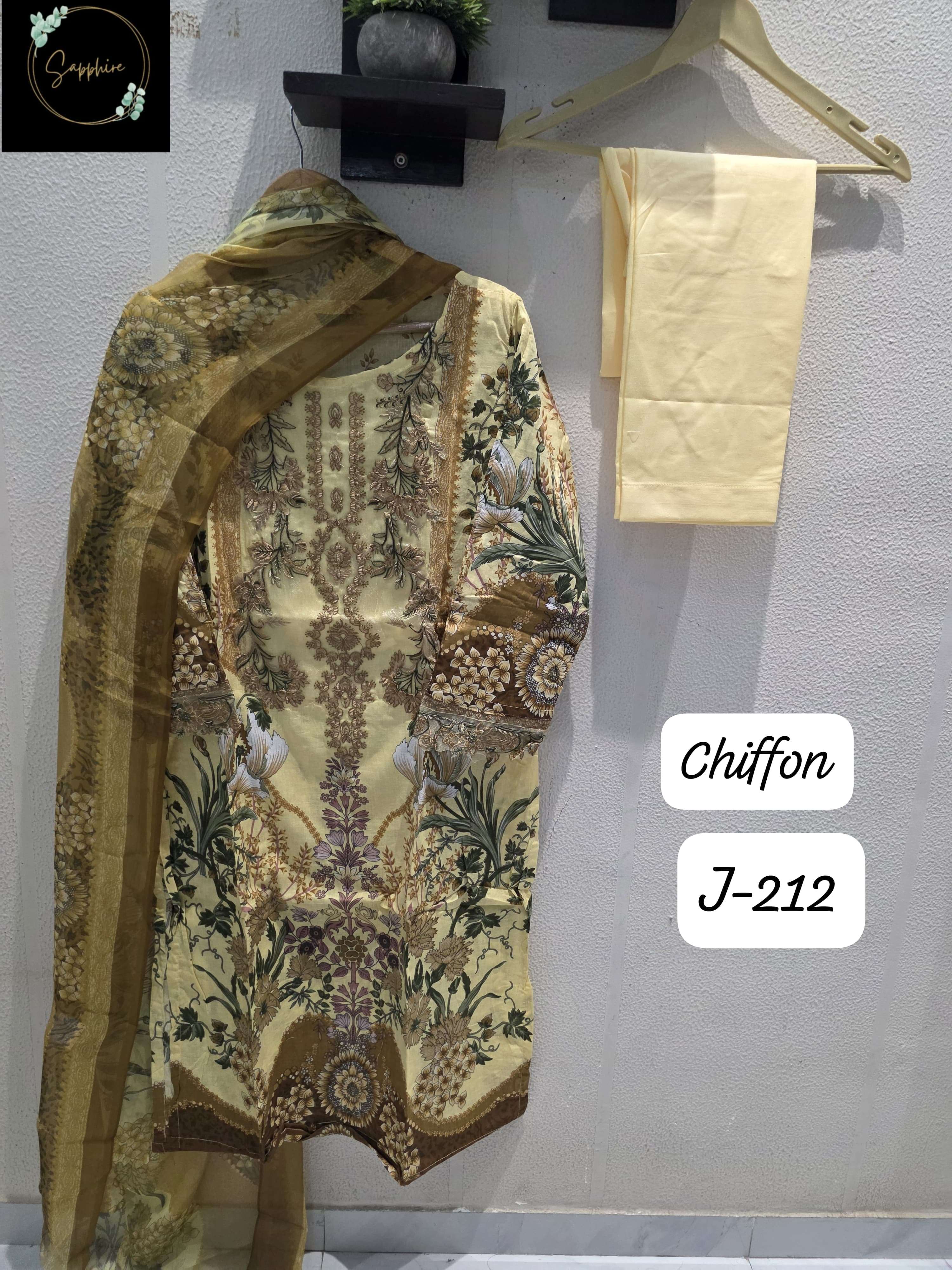 SAPPHIRE JAZMIN VOL-212 PURE LAWN CCOTTON PRINTED DRESSES-00272
