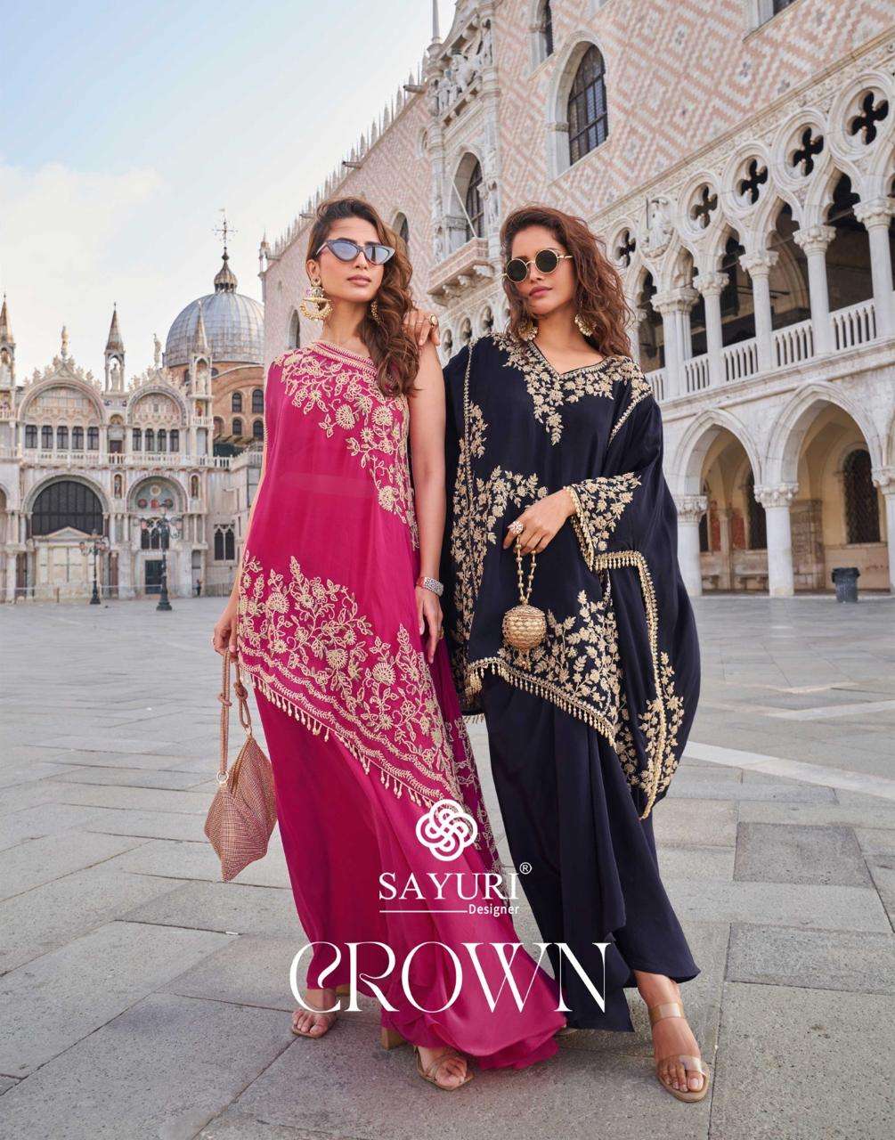 SAYURI CROWN PURE CREPE EMBROIDERY DRESSES-00150