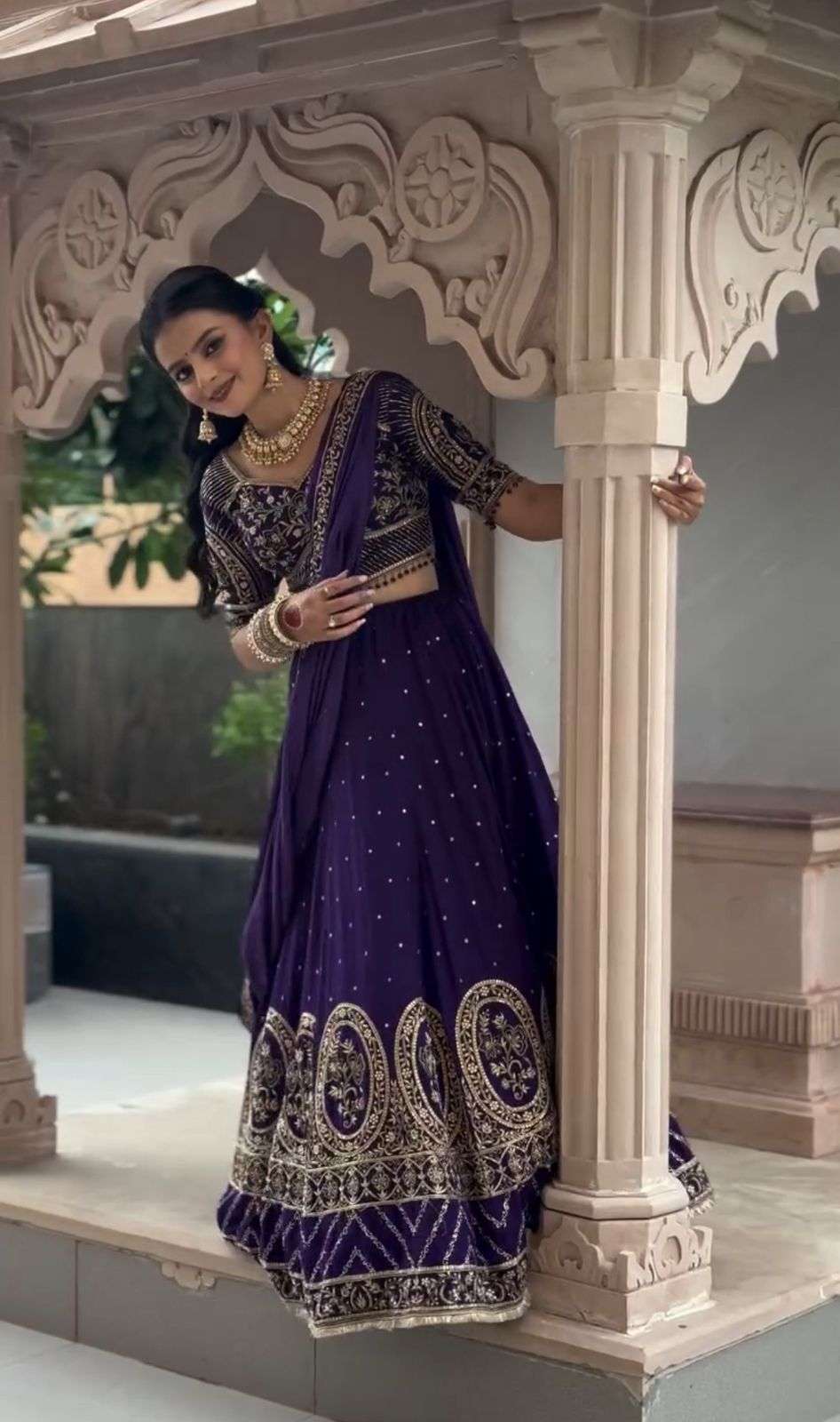 TAPI-273 BY ASLIWHOLESALE DESIGNER PURE VICHITRA SILK LEHENGA-00185