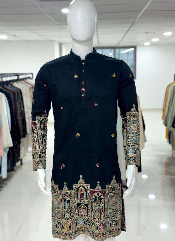 TEMPLE PARIS BY ASLIWHOLESALE DESIGNER PURE ROYAL EMBROIDERY MENS WEAR-00280