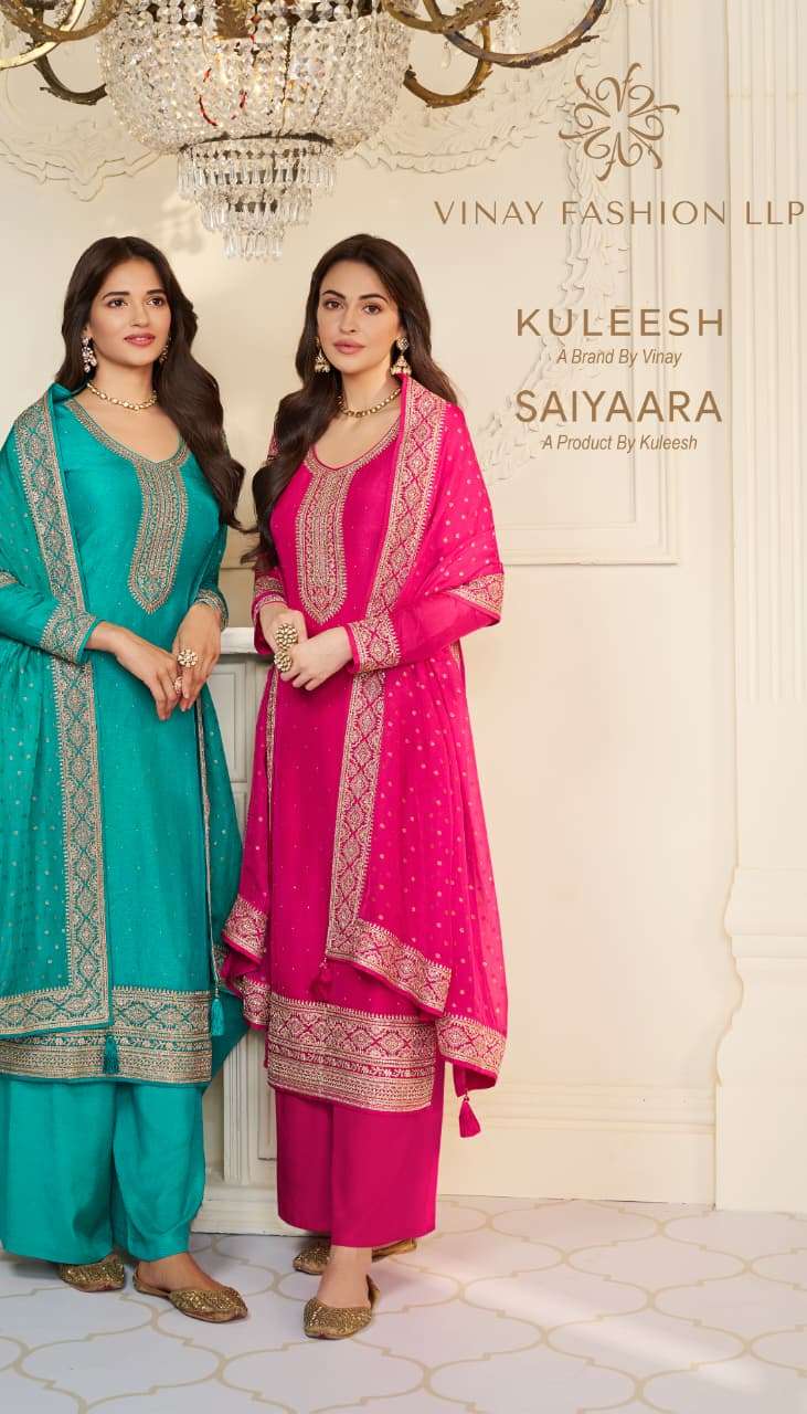 VINAY FASHION KULEESH SAIYAARA 75301 TO 75304 SERIES PURE SILK EMBROIDERY DRESSES-00025
