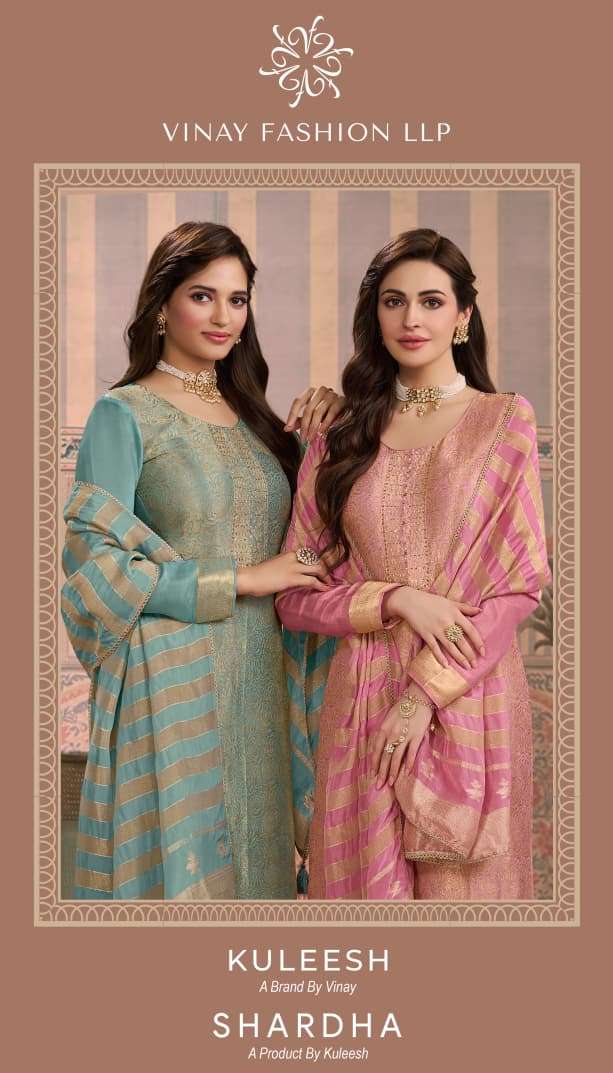 VINAY FASHION KULEESH SHRADDHA 75121 TO 75124 SERIES PURE JACQUARD EMBROIDERY DRESSES-00028