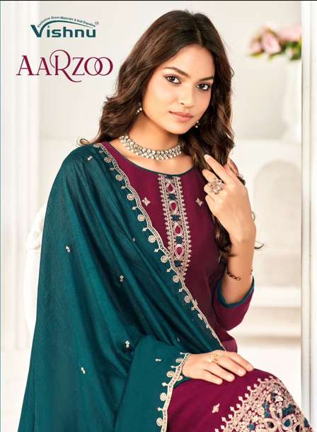 VISHNU AARZOO 3001 TO 30012 SERIES PURE SILK DRESSES-00011