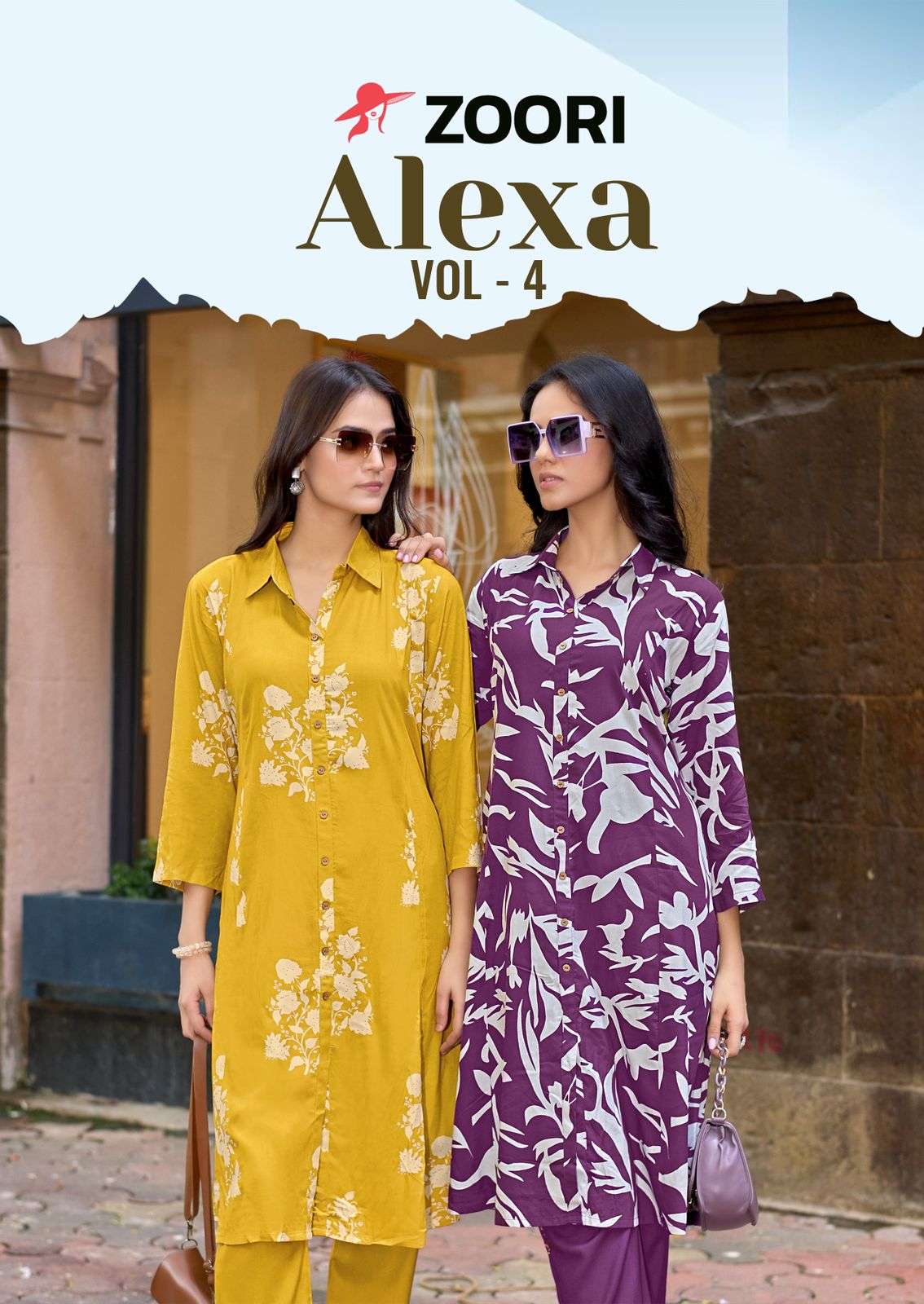 ZOORI ALEXA VOL-04 1017 TO 1022 SERIES PURE RAYON PRINTED CO-ORD SET-00014