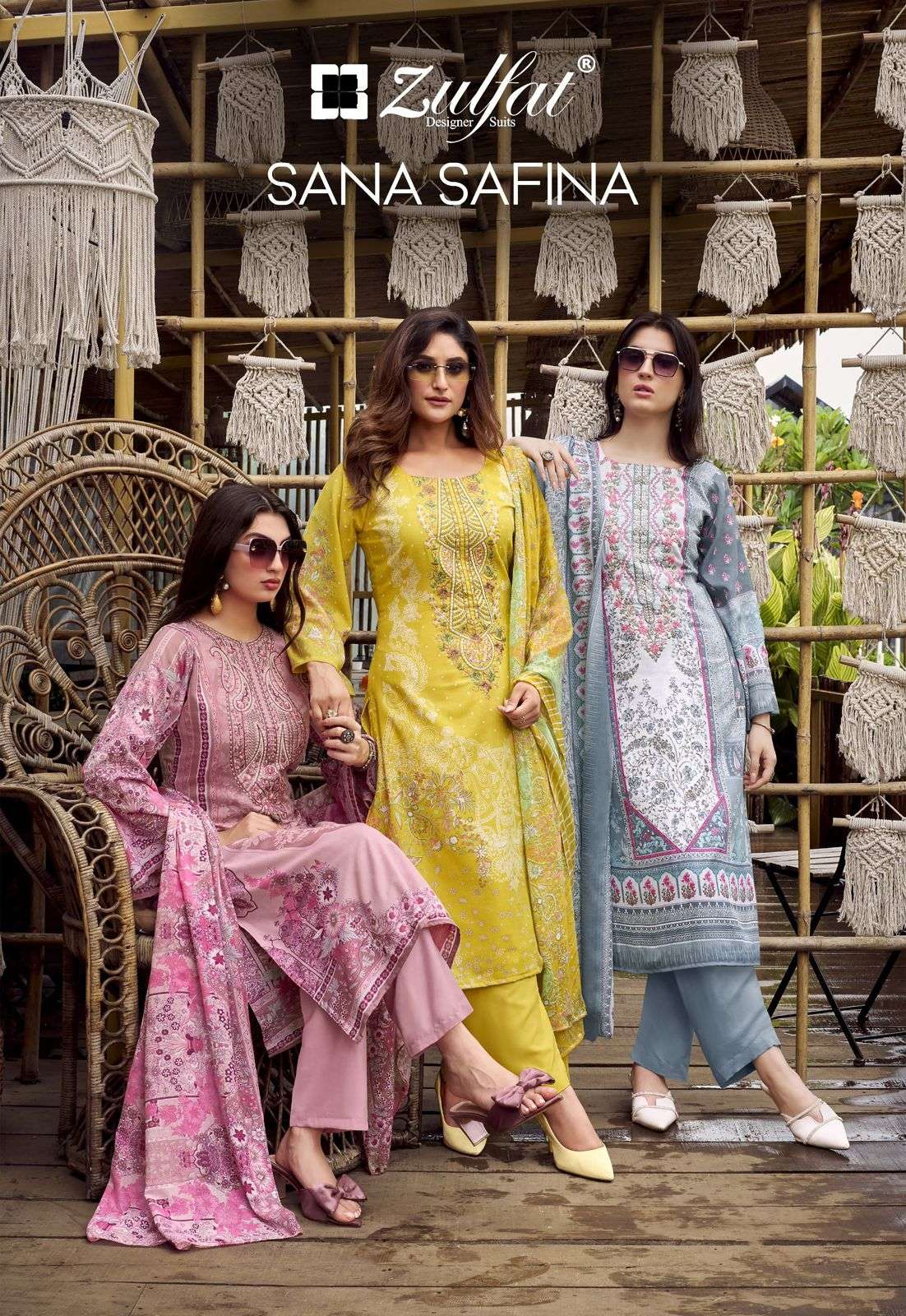 ZULFAT SANA SAFINA 675-001 TO 675-006 SERIES PURE COTTON PRINTED PAKISTANI DRESSES-00062