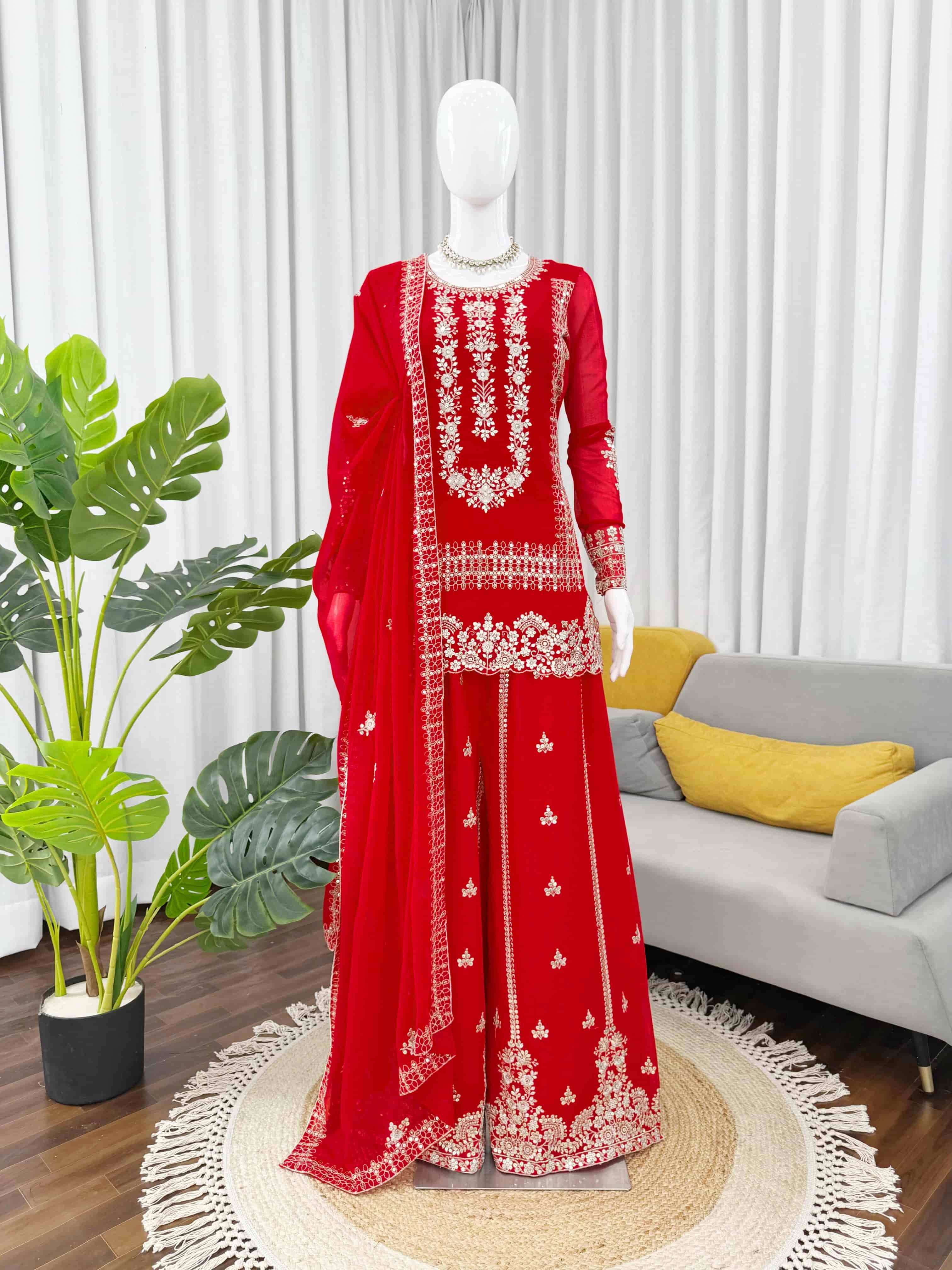 1533 HIT COLOUR BY ASLIWHOLESALE DESIGNER PURE GEORGETTE EMBROIDERY DRESSES-00241