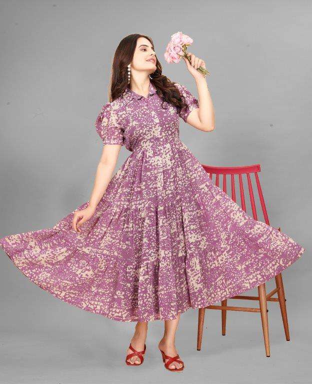 158 SERIES BY ASLIWHOLESALE DESIGNER PURE GEORGETTE PRINTED GOWNS-00293