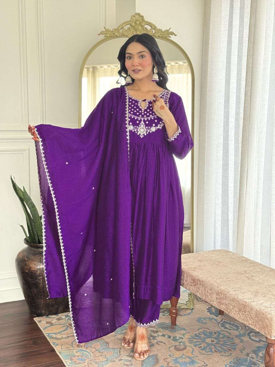 168 SERIES BY  ASLIWHOLESALE DESIGNER PURE VICHITRA EMBROIDERY DRESSES-00293 