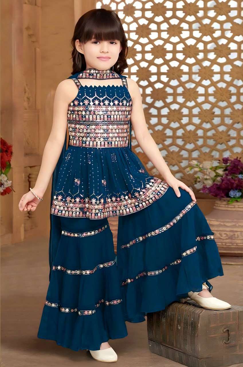 170 SERIES BY ASLIWHOLESALE DESIGNER PURE POLY CREPE EMBROIDERY DRESSES-00298
