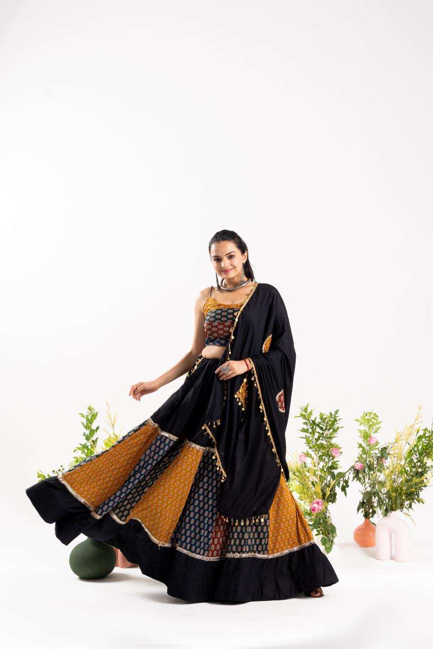 215 HIT DESIGN BY ASLIWHOLESALE DESIGNER PURE COTTON PRINTED LEHENGAS-00291