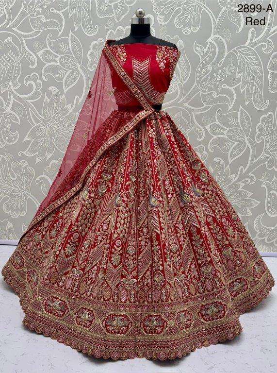 2899 HIT COLOUR BY ASLIWHOLESALE DESIGNER PURE SILK EMBROIDERY LEHENGAS-00130