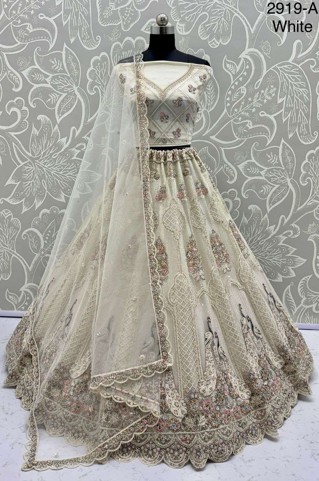 2919 HIT COLOUR BY ASLIWHOLESALE DESIGNER PURE NET DORI WORK LEHENGAS-00130