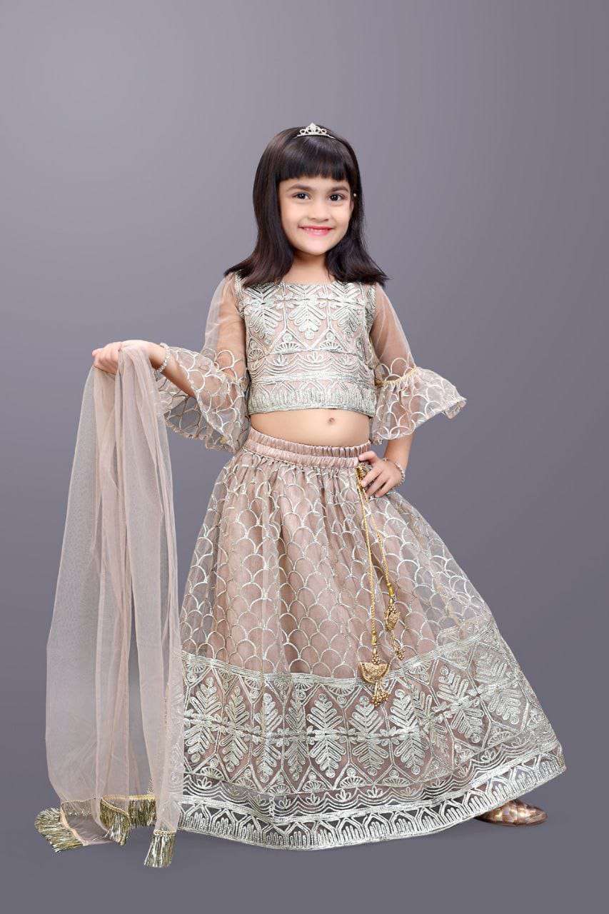 33 SERIES BY ASLIWHOLESALE DESIGNER PURE NET EMBROIDERY KIDS WEAR-00293