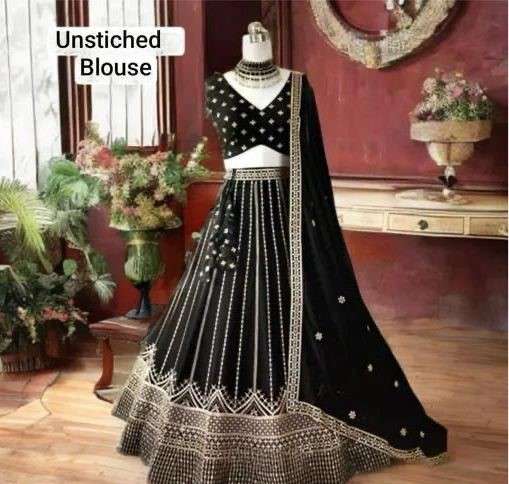 34 HIT NX BY ASLIWHOLESALE DESIGNER PURE GEORGETTE LEHENGAS-00283