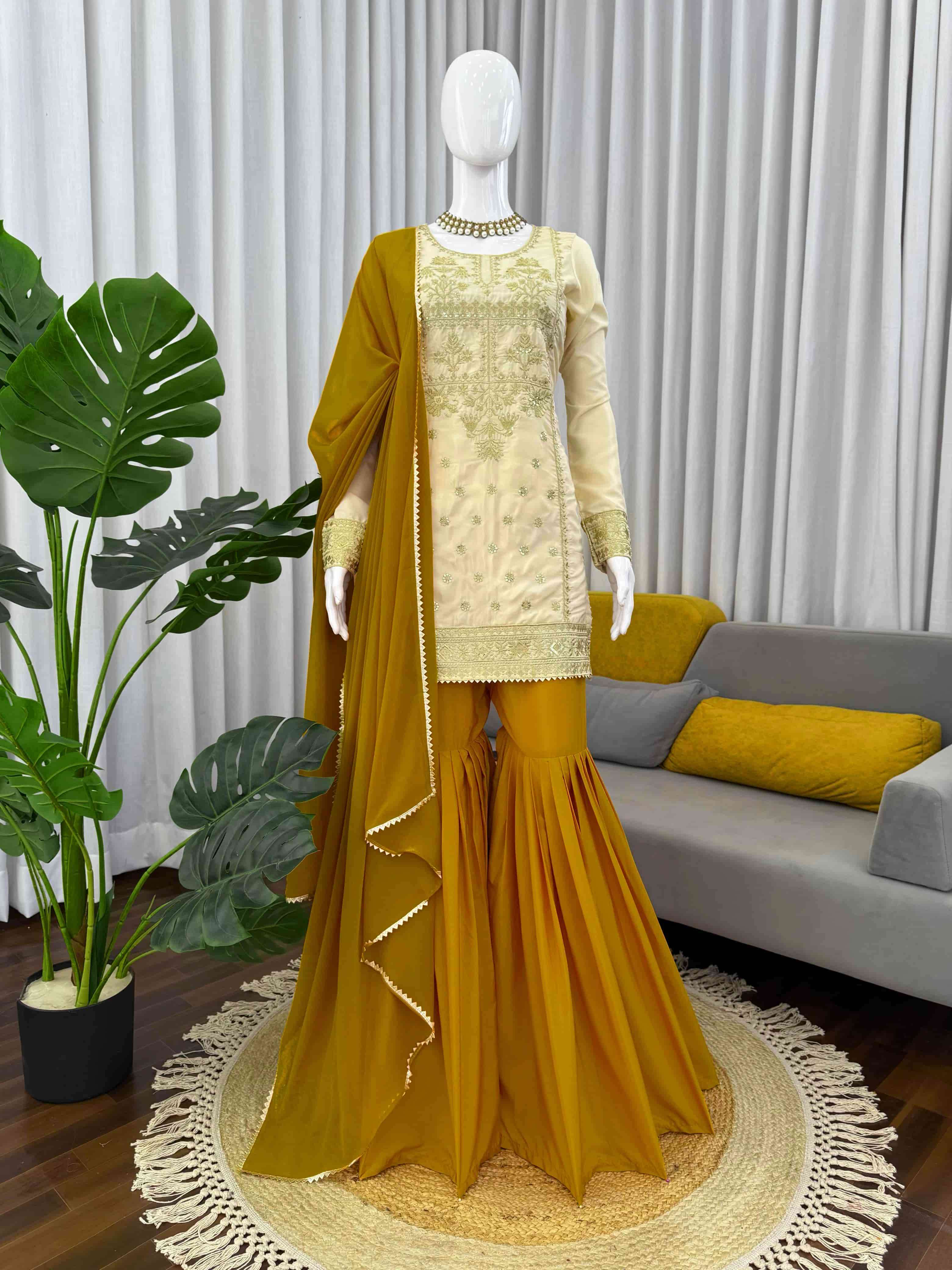 5918 HIT COLOUR BY ASLIWHOLESALE DESIGNER PURE CREPE EMBIODERY DRESSES-00242