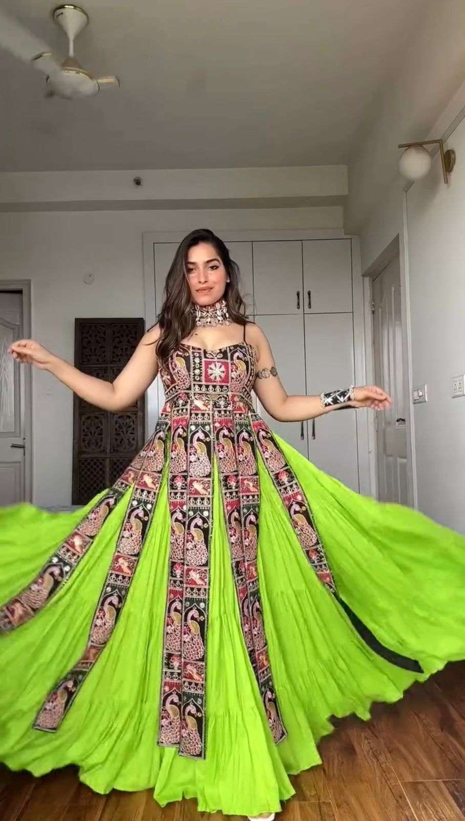 5922 HIT COLOUR BY ASLIWHOLESALE DESIGNER PURE FAUX GEORGETTE EMBROIDERY NAVRATRI DRESSES-00242