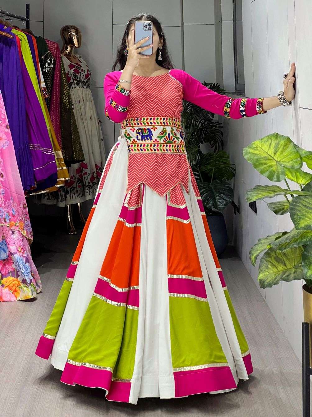 8078 COLOUR BY ASLIWHOLESALE DESIGNER PURE RAYON COTTON EMBROIDERY LEHENGAS-00135