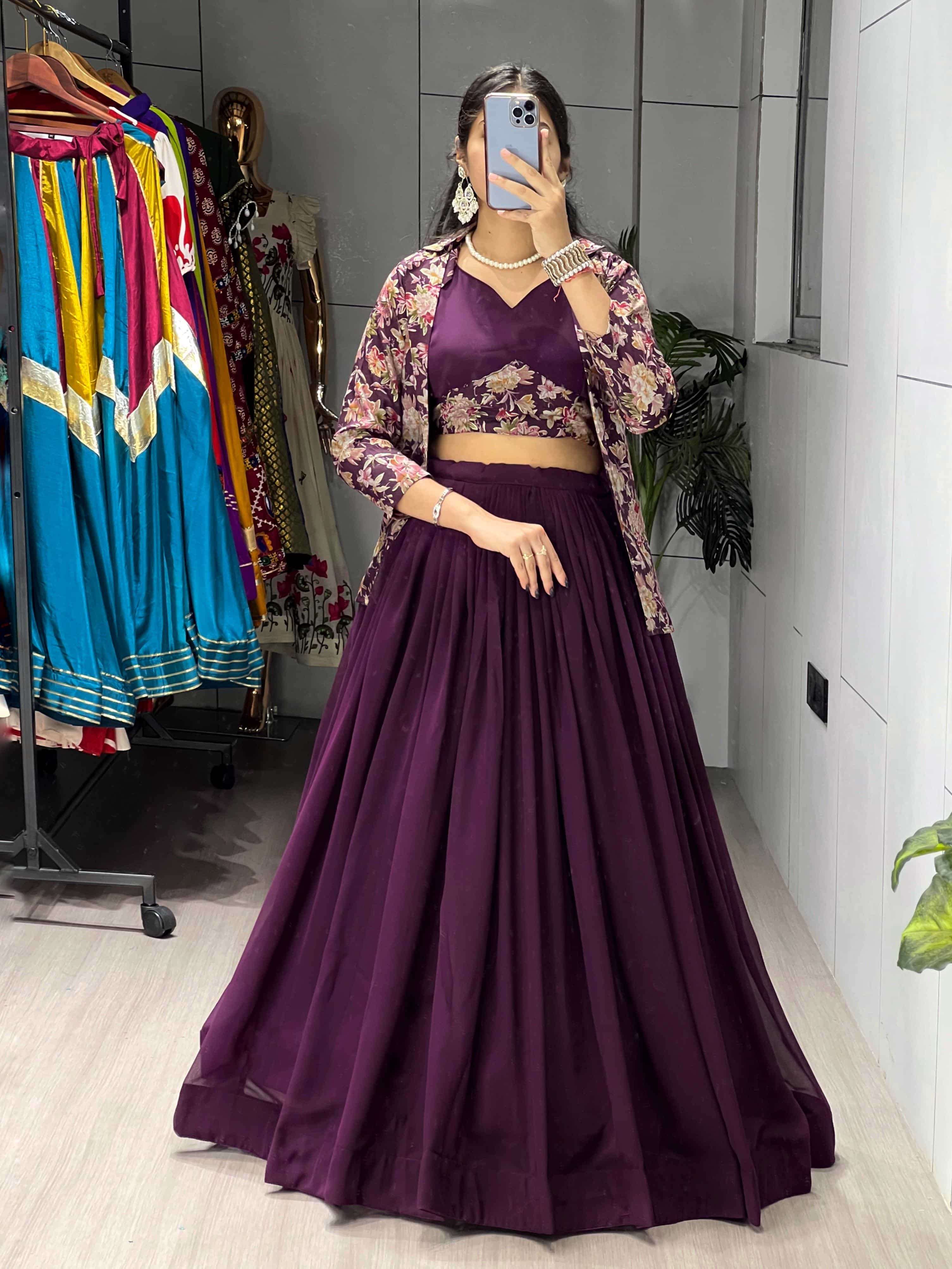 8201 COLOUR BY ASLIWHOLESALE DESIGNER HEAVY GEORGETTE LEHENGAS-00135