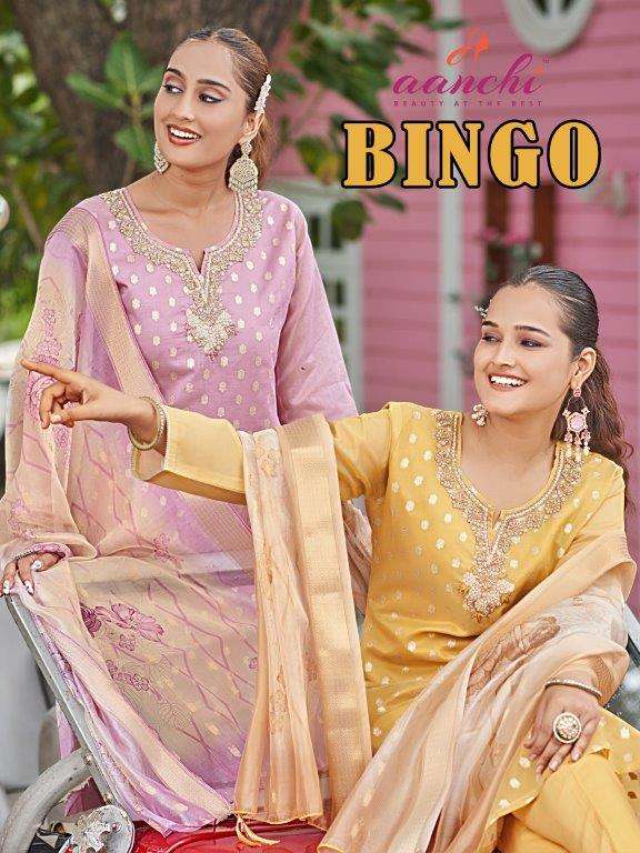 AANCHI BINGO PURE JACQUARD EMBROIDERY DRESSES-00286