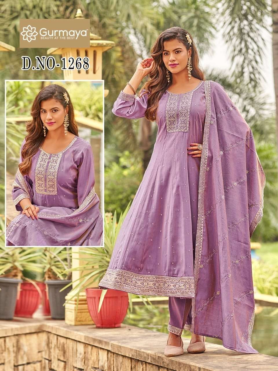 AANCHI GURMAYA 1265 TO 1268 SERIES PURE SIMMER EMBROIDERY DRESSES-00286