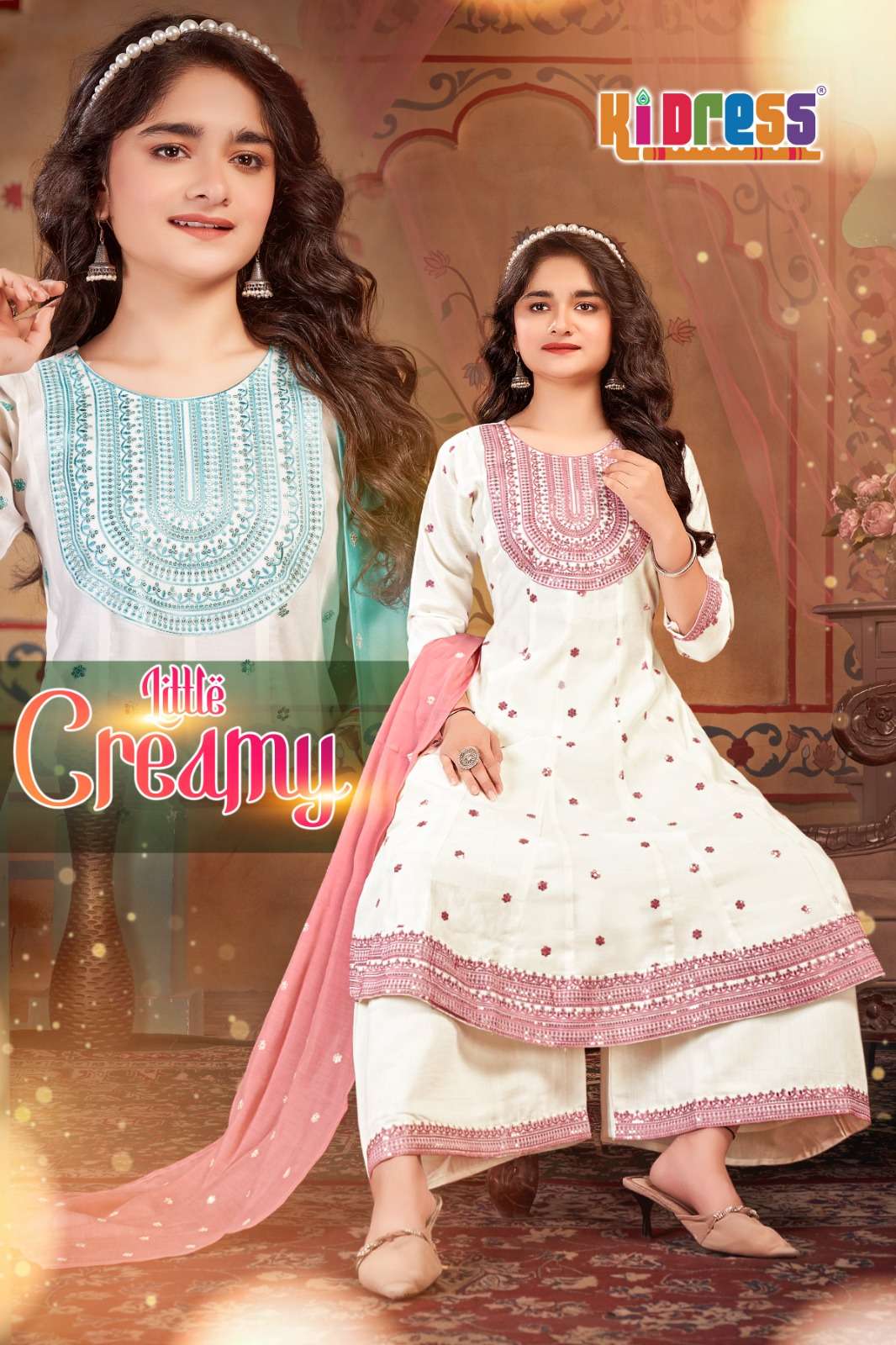 AANCHI LITTLE JIMMY 101 TO 102 SERIES PURE ROMAN SILK DRESSES-00286