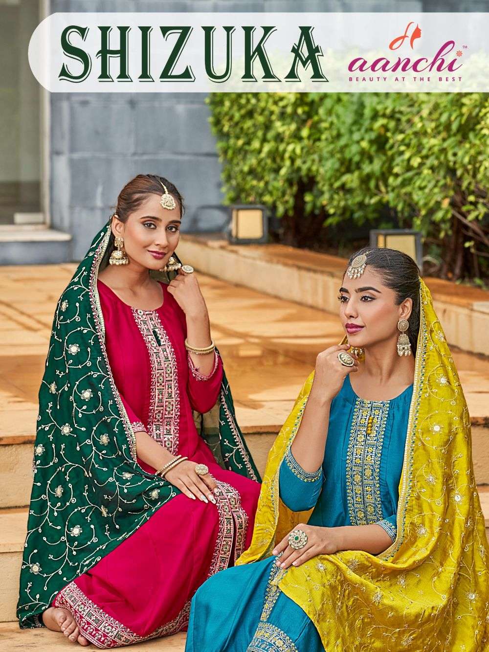 AANCHI SHIZUKA PURE VICHITRA SILK EMBROIDERY DRESSES-00286