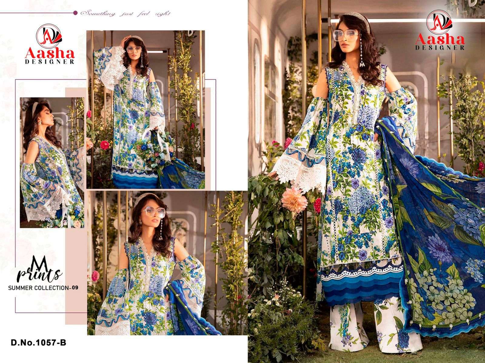 AASHA 1057 PURE COTTON PRINTED EMBROIDERY PAKISTANI DRESS-00071
