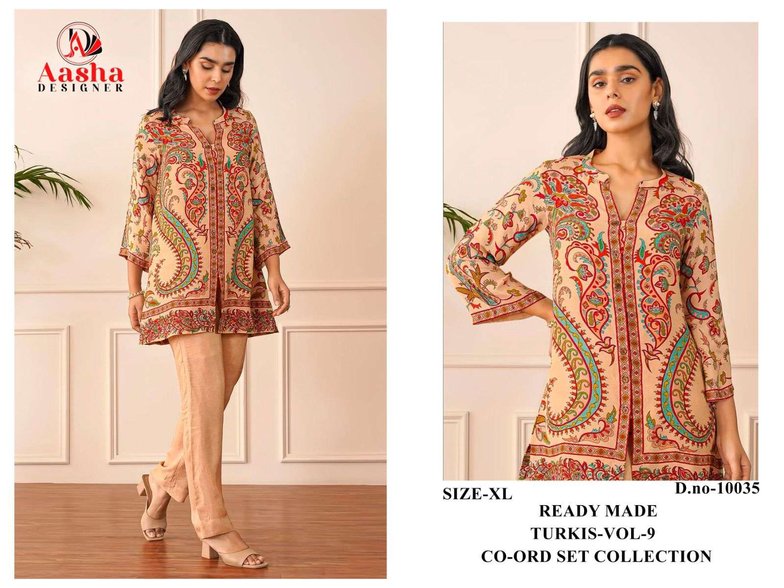 AASHA DESIGNER TURKISH VOL-09 PURE SATIN PRINTED PAKISTANI CO-ORD SET-00011