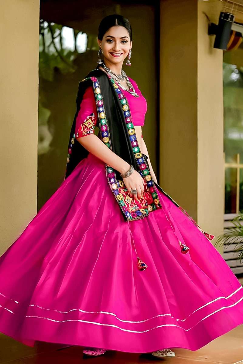 AAWIYA 7070 COLOUR PURE COTTON NEMBROIDERY NAVRATRI LEHENGAS-00060
