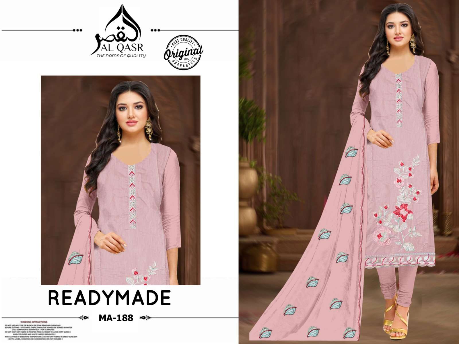 AL-QASR MA-188 PURE SATIN PRINTED DRESSES-00245