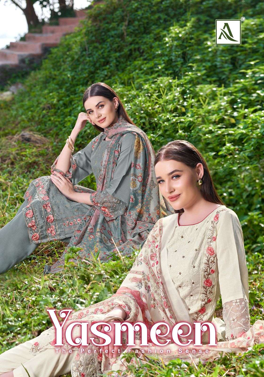 ALOK SUIT YASMEEN PURE VISCOSE SILK EMBROIDERY PAKISTANI DRESSES-00201