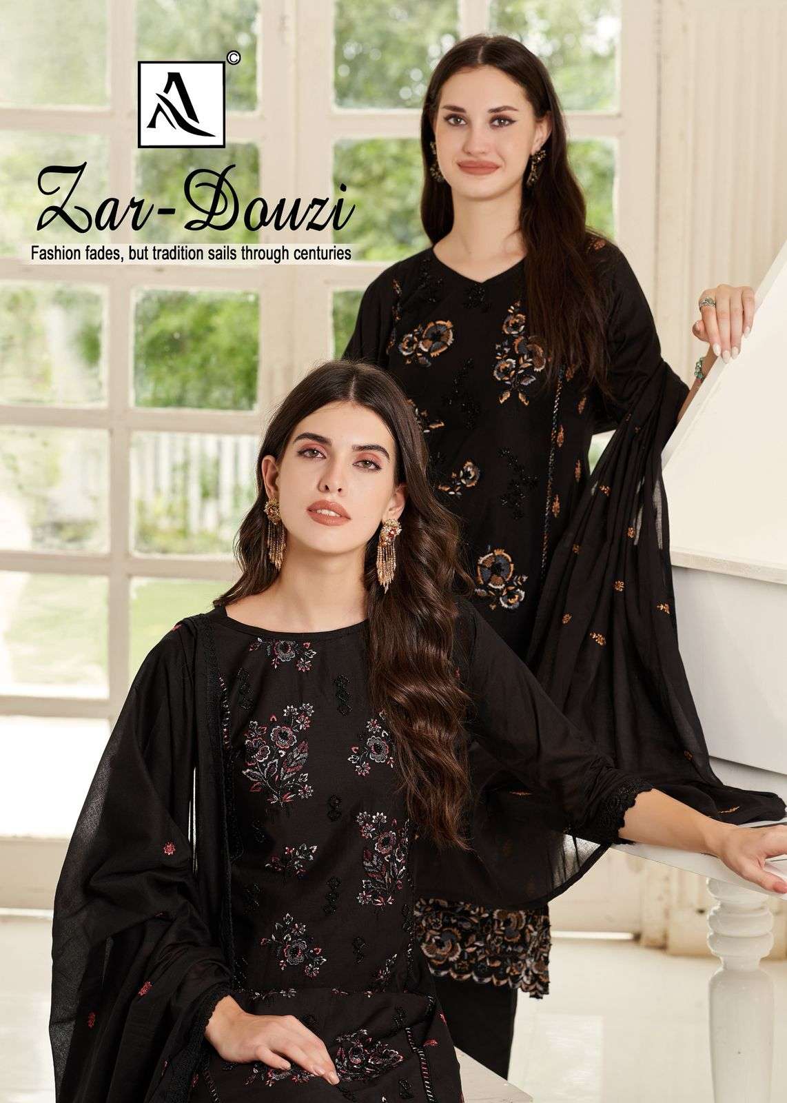 ALOK SUIT ZAR-DOUZI 01 TO 04 SERIES PURE CAMBRIC HANDWORK DRESSES-00201
