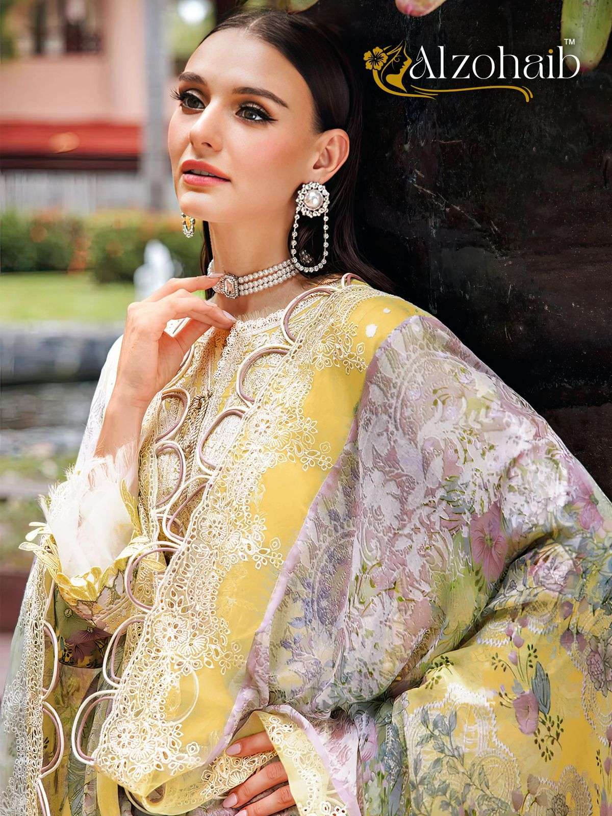 ALZOHAIB AZ-1117-18-19-22 COLOUR PURE COTTON PRINTED PAKISTANI DRESSES-00201