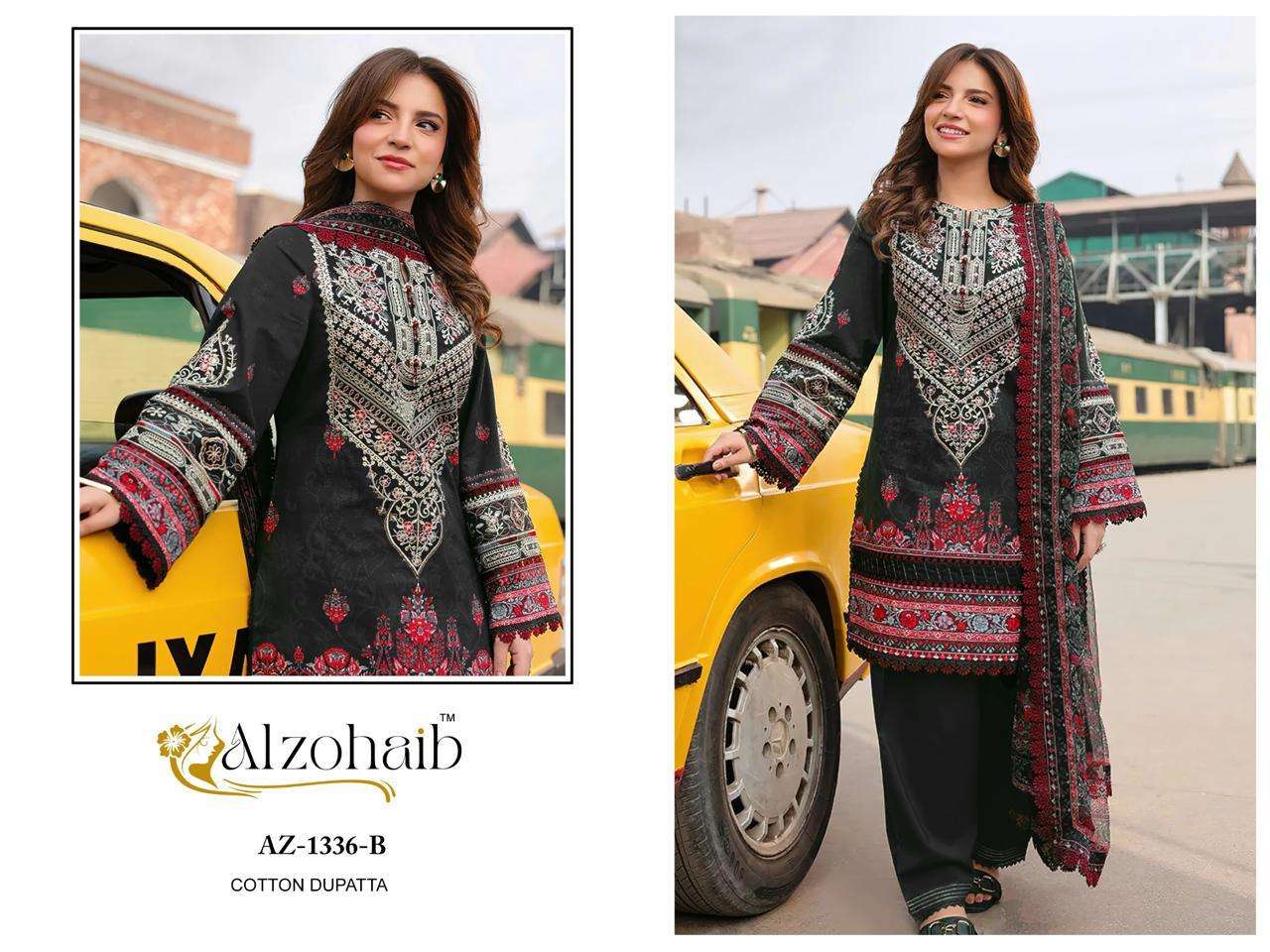 ALZOHIAB AZ-1336-A TO AZ-1337-B SERIES PURE COTTON PAKISTANI DRESSES-00011