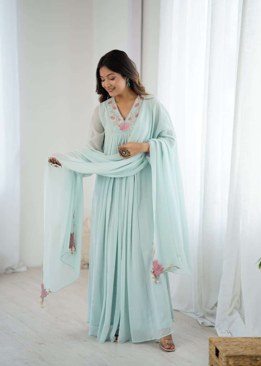 ARYA DESIGN DRS-156 PURE FANCY EMBROIDERY GOWNS-00058