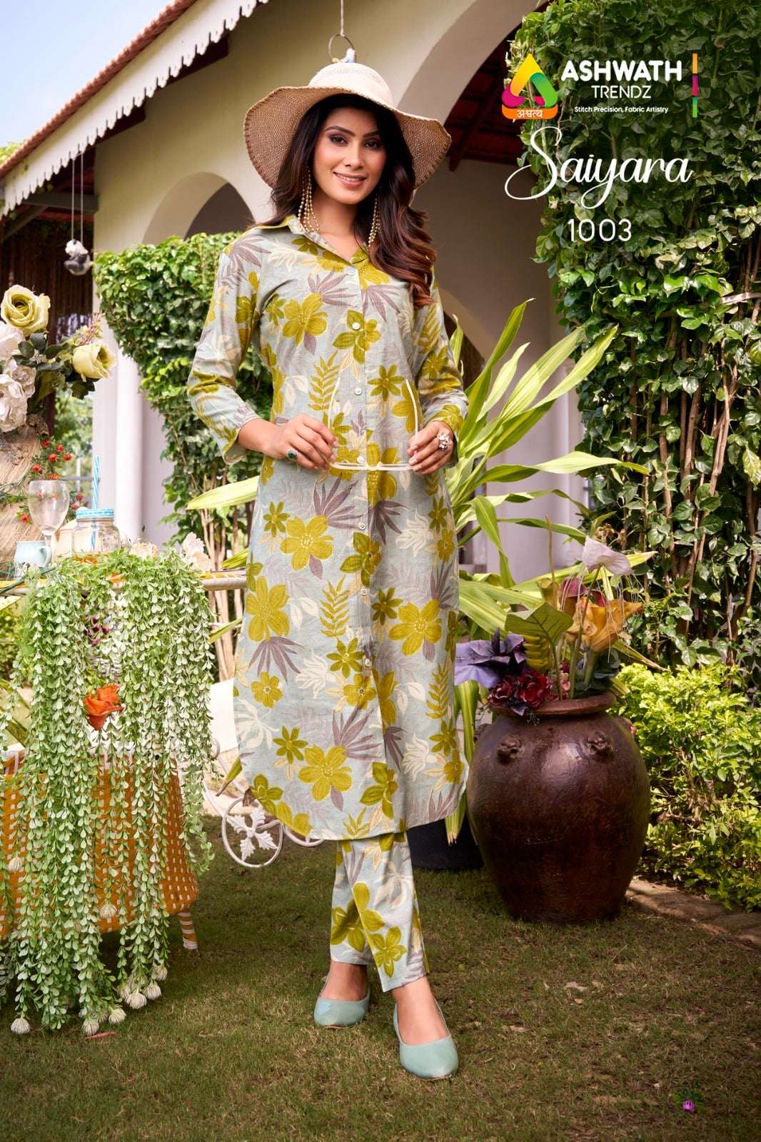 ASHWATH TRENDZ SAIYARA 1001 TO 1006 SERIES PURE FOIL PRINTED KURTIS-00275