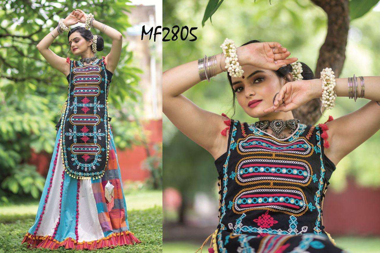 ATRANGI NAVRATRI BY ASLIWHOLESALE DESIGNER HEAVY EMBROIDERY FLAIRY SKIRTS-00159