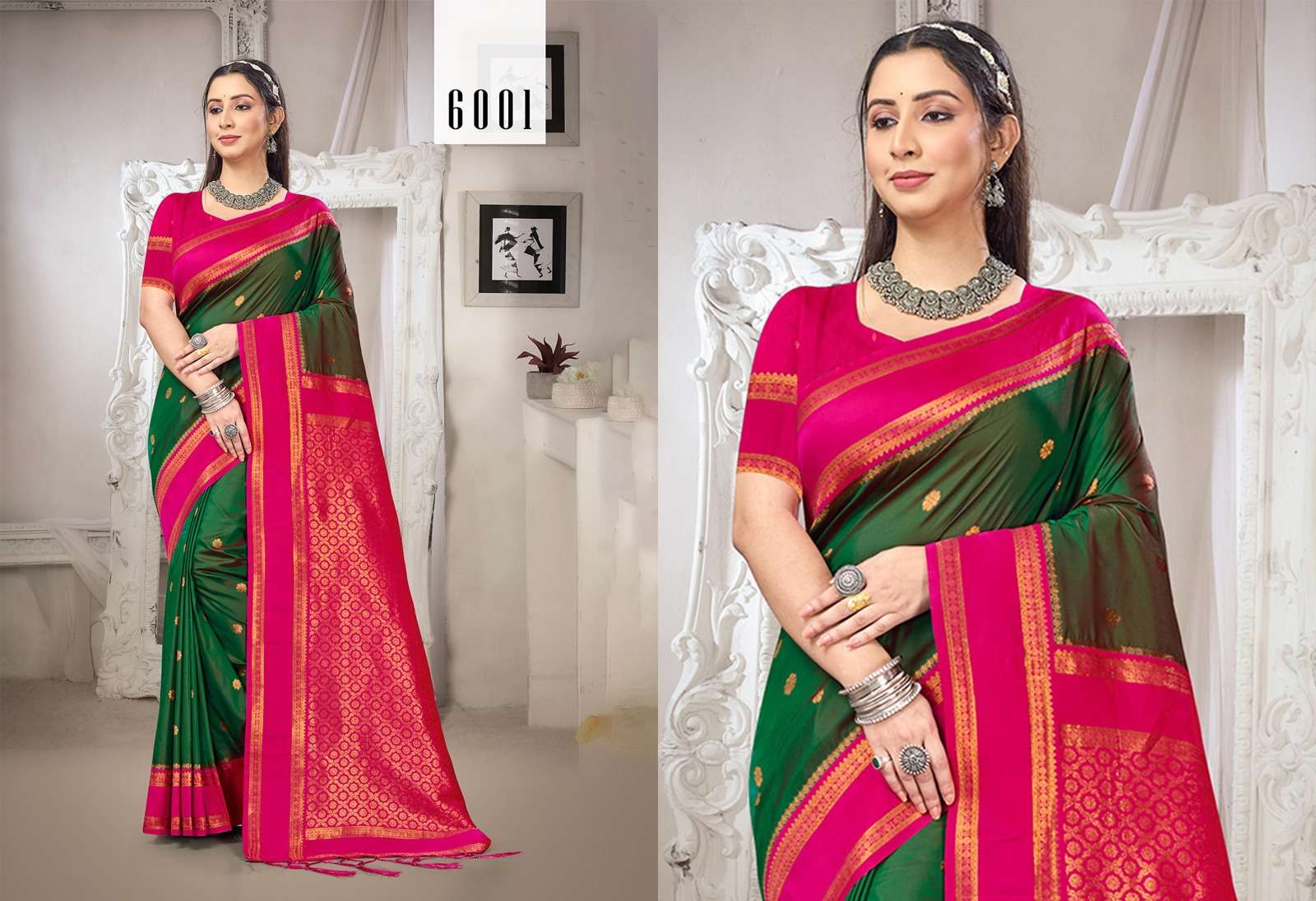 BUNAWAT NARAYAN PATTU VOL-1 6001 TO 6008 SERIES PURE SILK SAREES-00037 