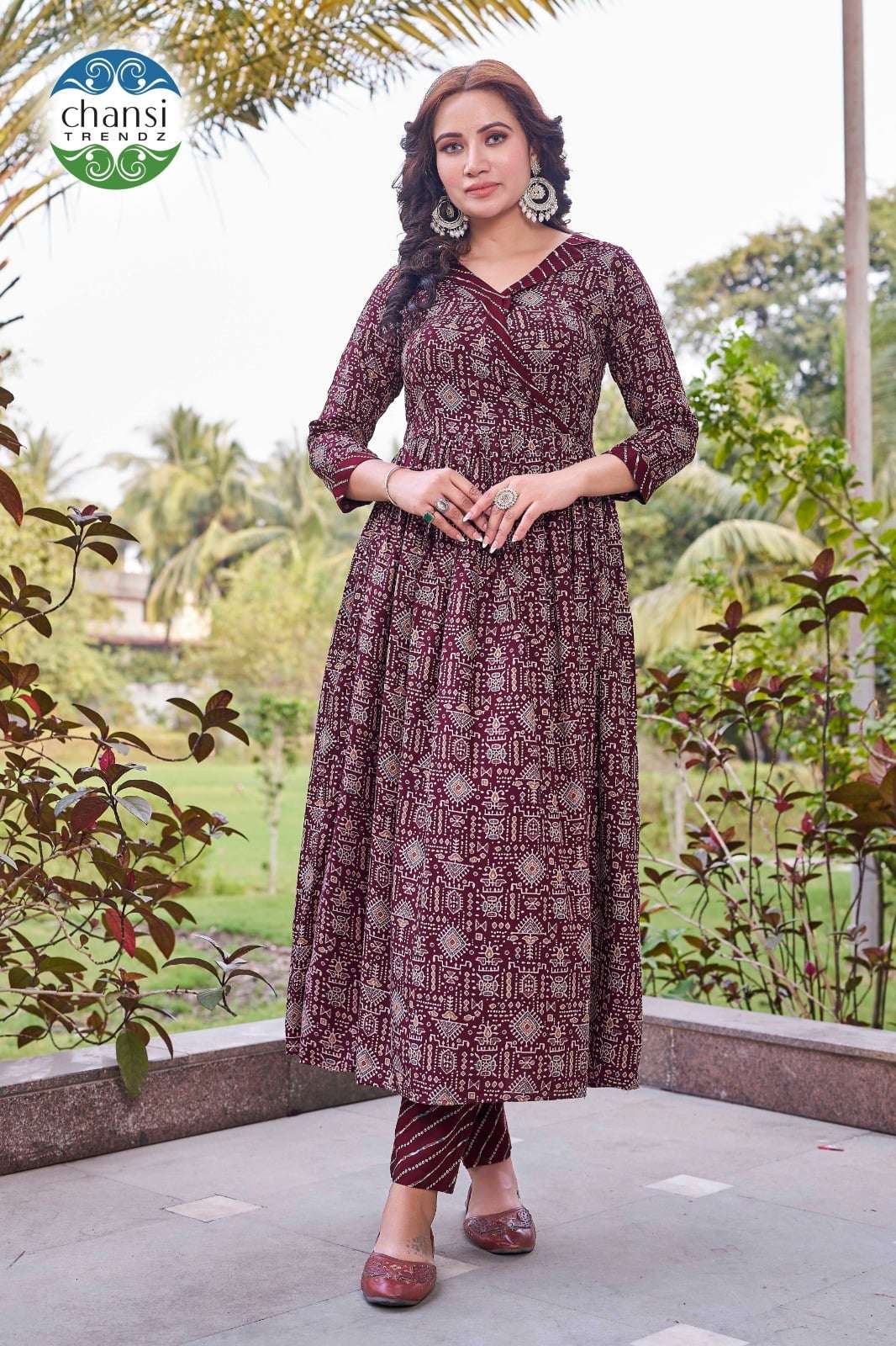 CHANSI TRENDZ  LAKSMIPUSHP  CT-419 TO CT-422 SERIES PURE RAYON KURTIS-00303