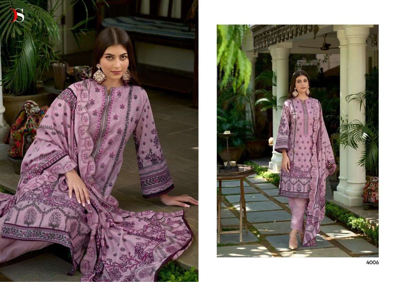 DEEPSY SUIT BIN SAEED LAWN VOL-04 4006 OR 4007 SERIES PURE COTTON EMBROIDERY PAKISTANI DRESSES-00071